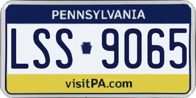PA license plate LSS9065