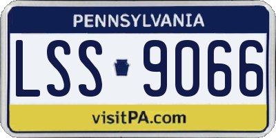 PA license plate LSS9066