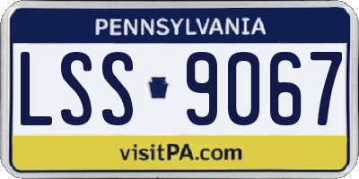 PA license plate LSS9067