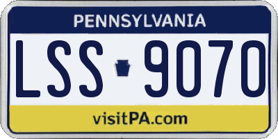 PA license plate LSS9070