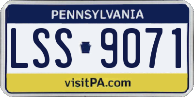 PA license plate LSS9071