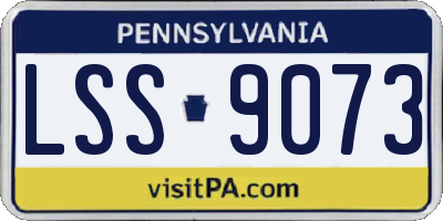 PA license plate LSS9073