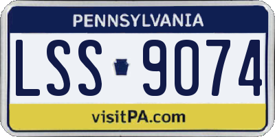 PA license plate LSS9074