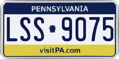 PA license plate LSS9075