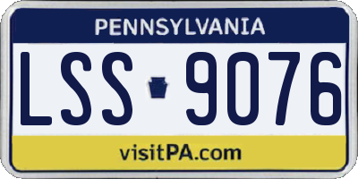PA license plate LSS9076