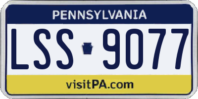 PA license plate LSS9077