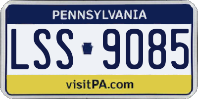 PA license plate LSS9085