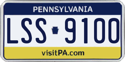 PA license plate LSS9100