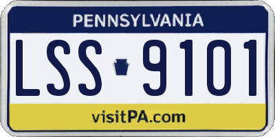 PA license plate LSS9101