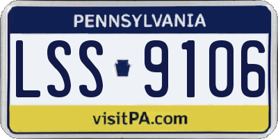 PA license plate LSS9106