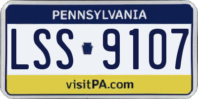 PA license plate LSS9107