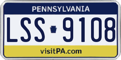PA license plate LSS9108