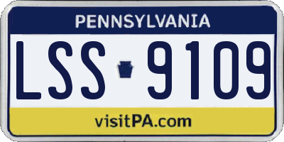 PA license plate LSS9109
