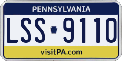 PA license plate LSS9110