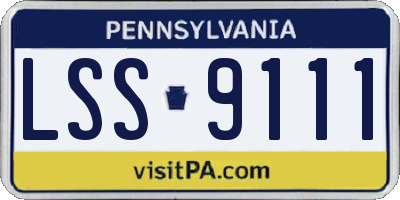 PA license plate LSS9111