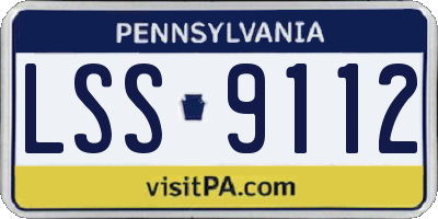 PA license plate LSS9112