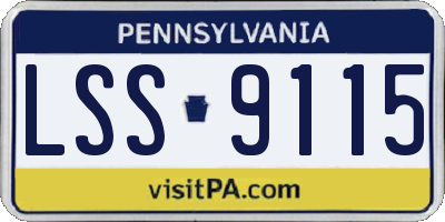 PA license plate LSS9115