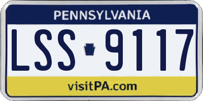 PA license plate LSS9117