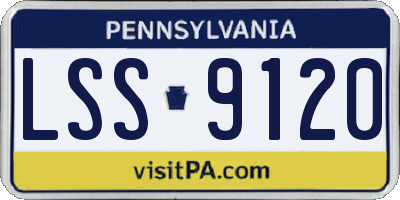 PA license plate LSS9120
