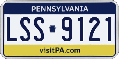 PA license plate LSS9121