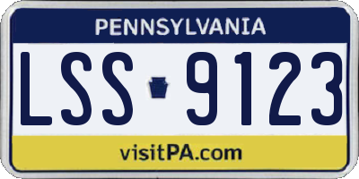 PA license plate LSS9123