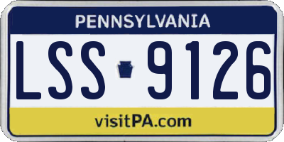 PA license plate LSS9126