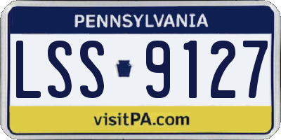 PA license plate LSS9127
