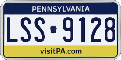 PA license plate LSS9128