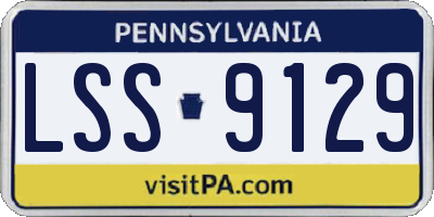PA license plate LSS9129