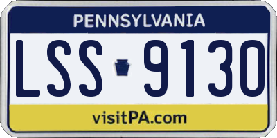 PA license plate LSS9130
