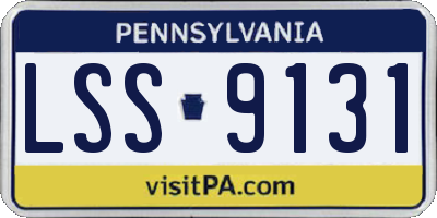 PA license plate LSS9131
