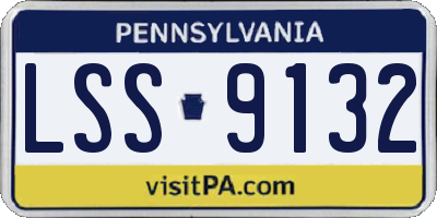 PA license plate LSS9132