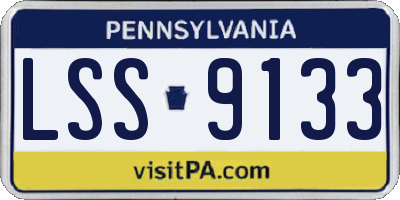 PA license plate LSS9133