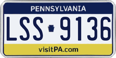 PA license plate LSS9136