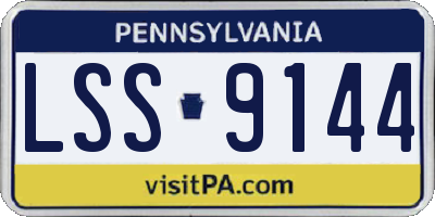 PA license plate LSS9144