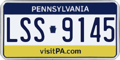 PA license plate LSS9145