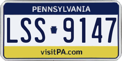 PA license plate LSS9147