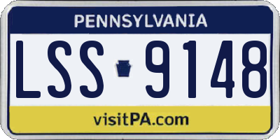 PA license plate LSS9148