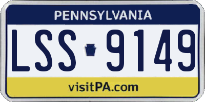 PA license plate LSS9149