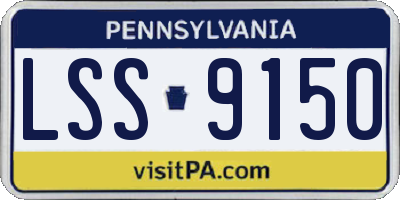 PA license plate LSS9150