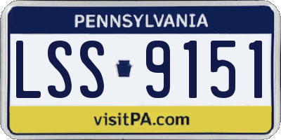 PA license plate LSS9151