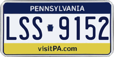 PA license plate LSS9152