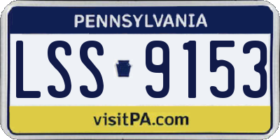 PA license plate LSS9153