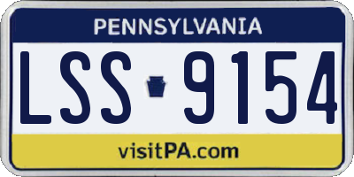 PA license plate LSS9154