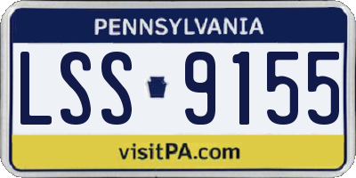 PA license plate LSS9155