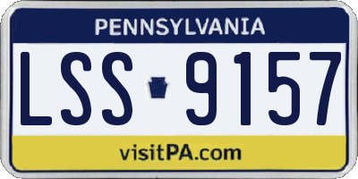 PA license plate LSS9157
