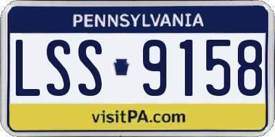 PA license plate LSS9158