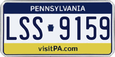 PA license plate LSS9159