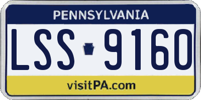 PA license plate LSS9160