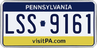 PA license plate LSS9161